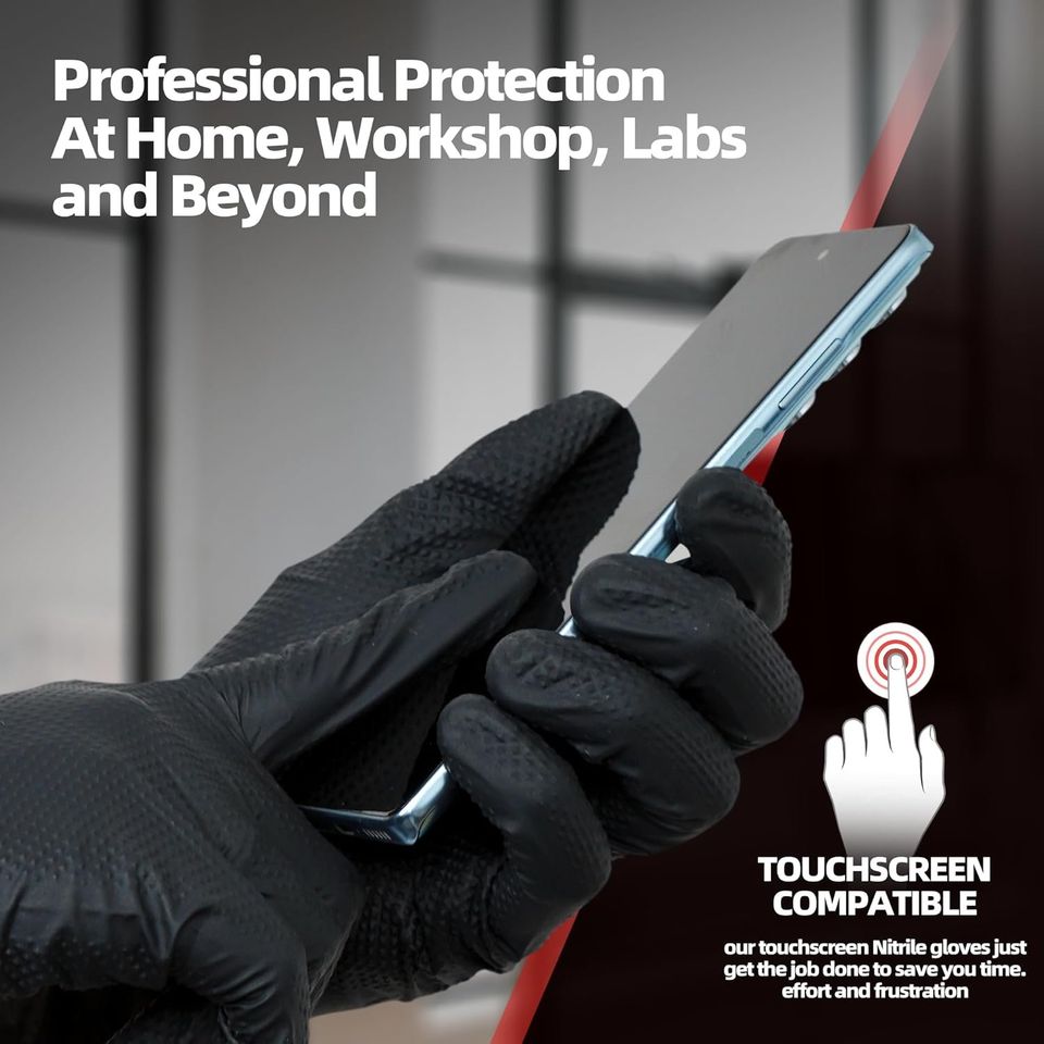 8mil Textured Nitrile Gloves 100 Pack