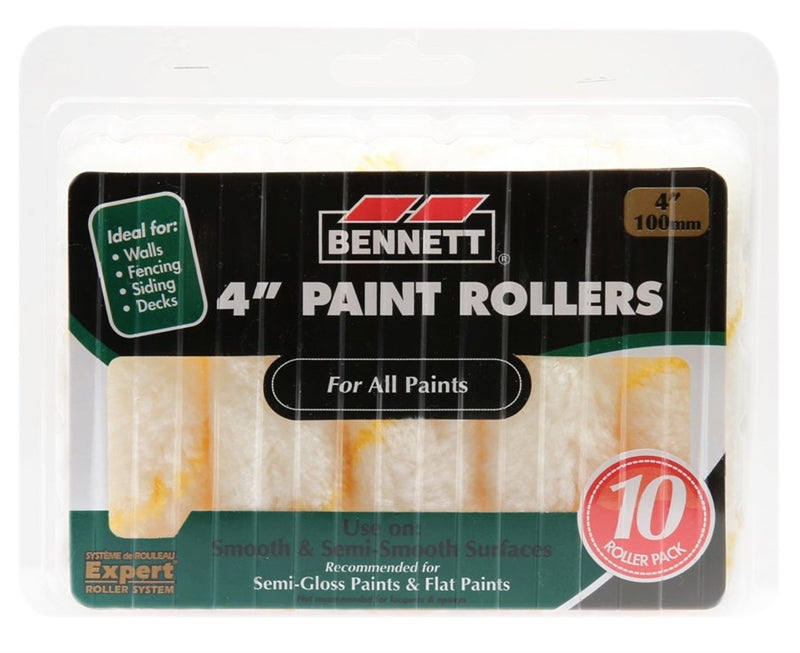 Bennett 4" Paint Rollers 10 Pack