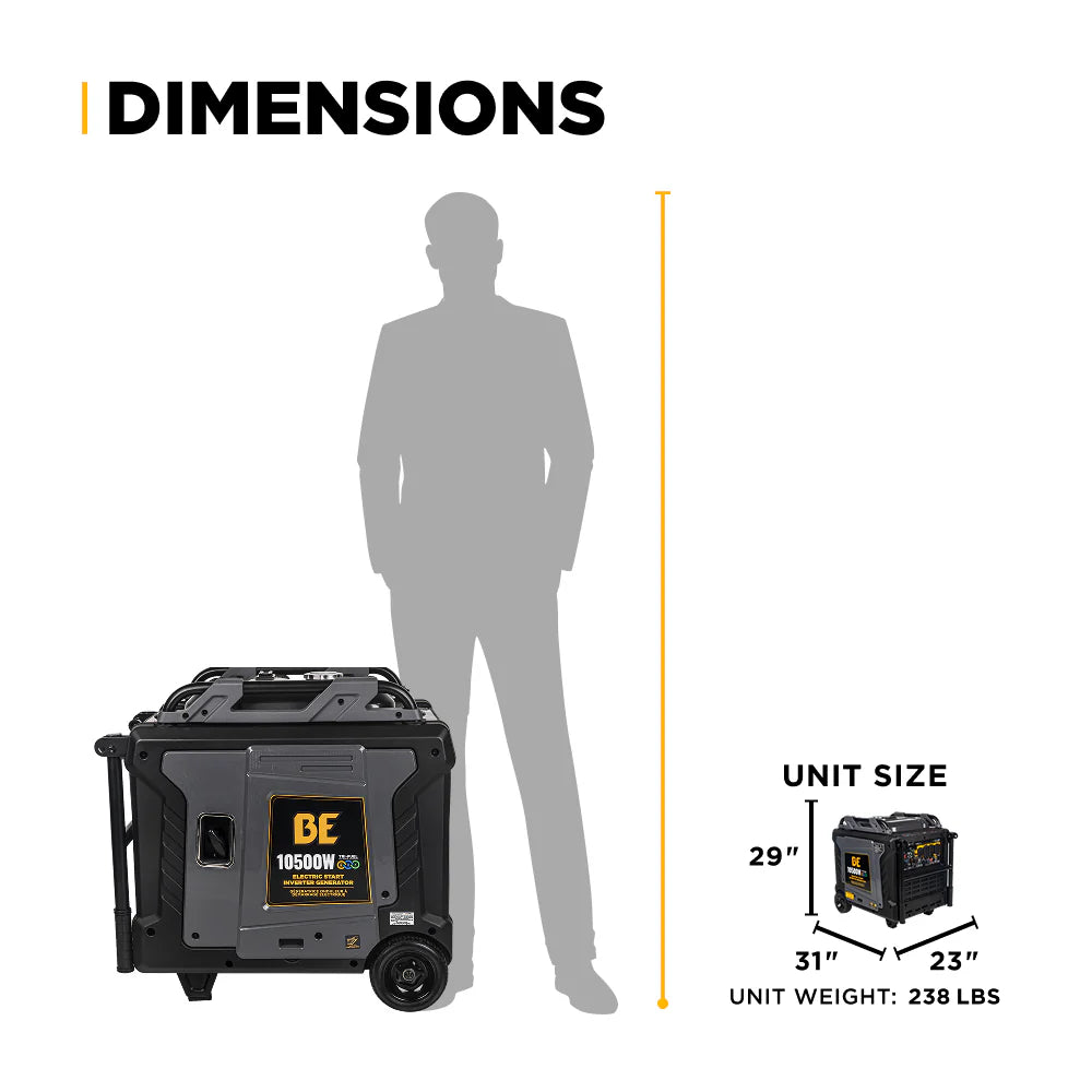 10,500 Watt Tri-Fuel Digital Inverter Generator