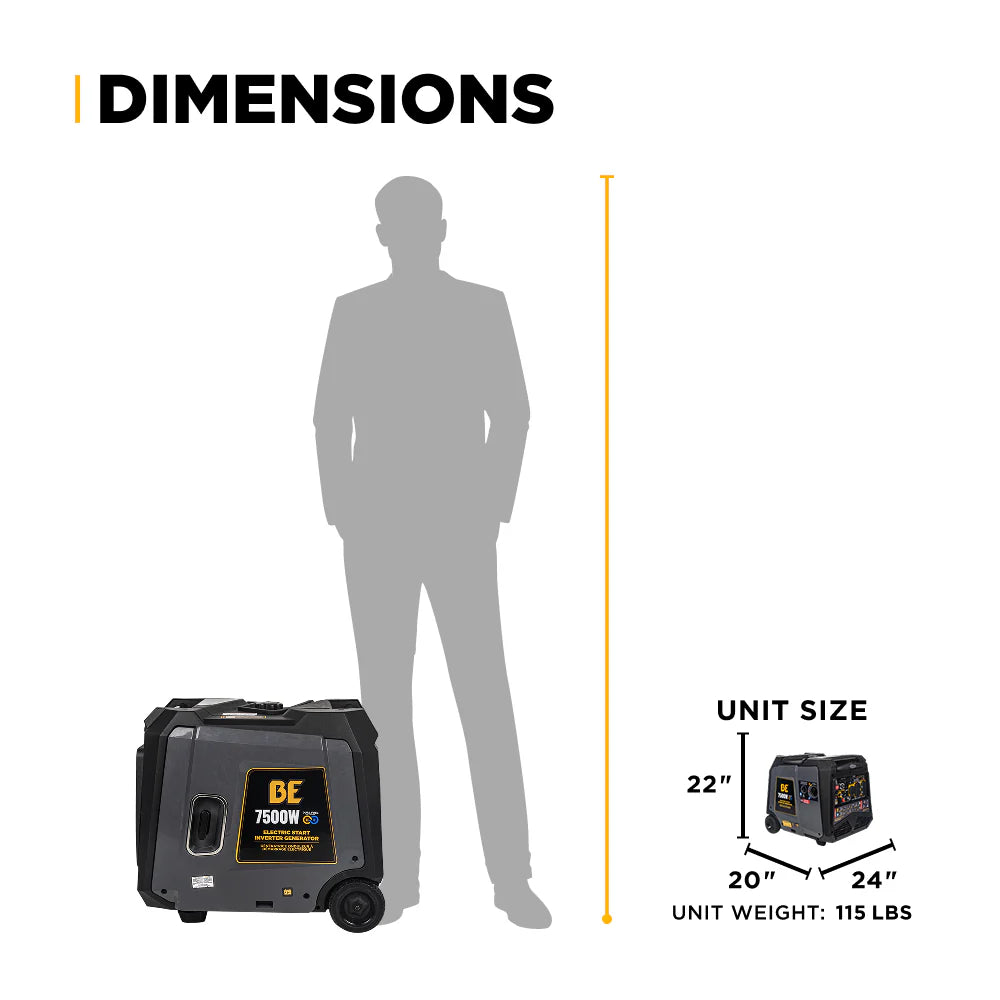7,500 Watt Dual-Fuel Digital Inverter Generator