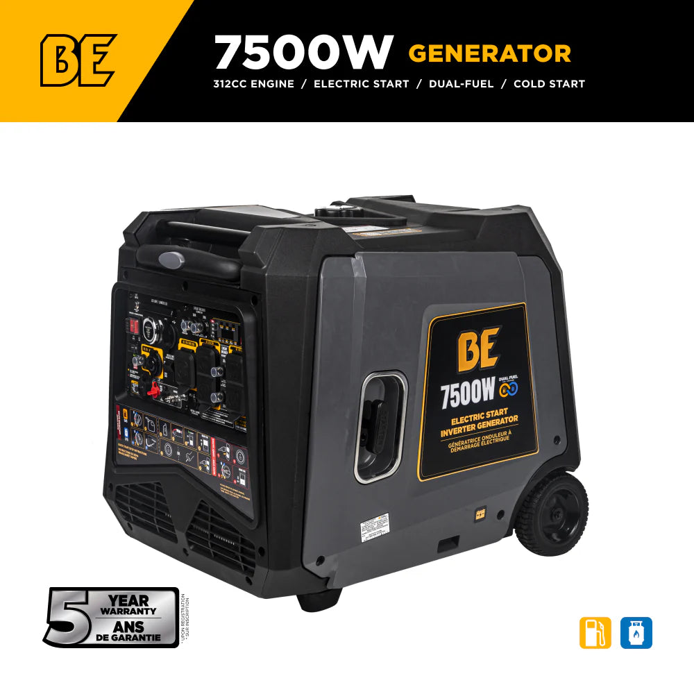 7,500 Watt Dual-Fuel Digital Inverter Generator