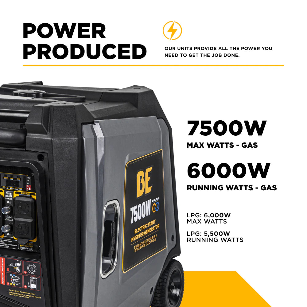 7,500 Watt Dual-Fuel Digital Inverter Generator