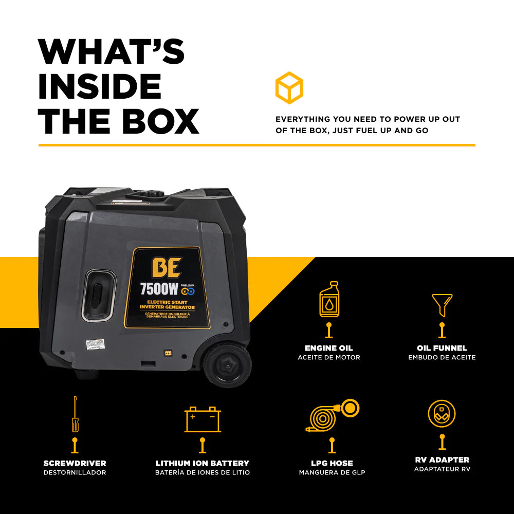 7,500 Watt Dual-Fuel Digital Inverter Generator