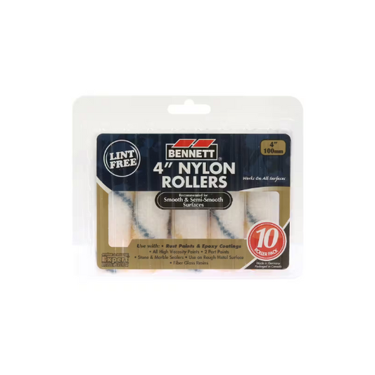 Bennett 4" Nylon Rollers 10 pack