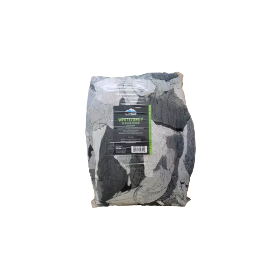 TERRATUFF FLEECE RAGS-GRY/WHT 10 LB