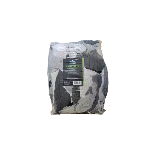 TERRATUFF FLEECE RAGS-GRY/WHT 10 LB