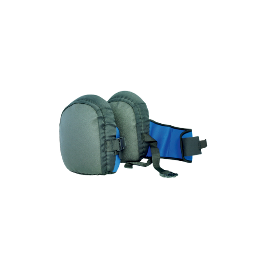 Richard Knee Pads - Rubber Foam - Blue and Black - Elasticized Straps with Hook and Loop Closure