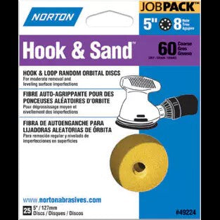 NORTON HOLE HK AND LP DISC 5"8 60GR 25PK